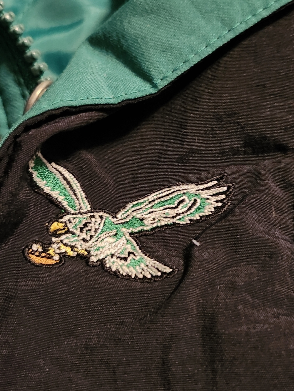 VTG Rare Mitchell and Ness Philadelphia Eagles Pullover Puffer Jacket Men's 2XL - Picture 5 of 13